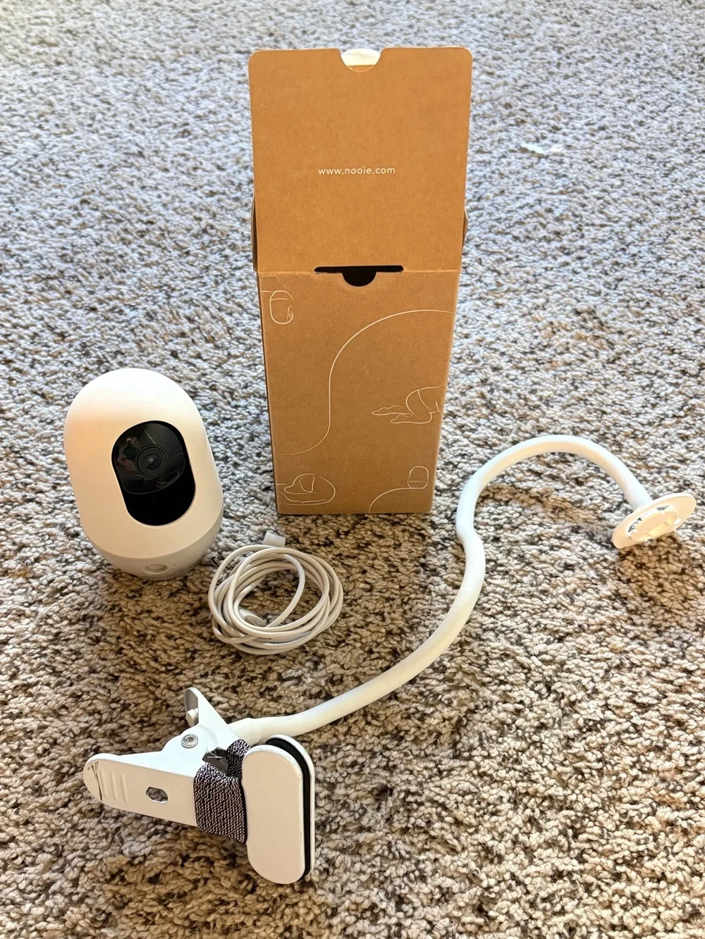 Nooie Cam 360 Baby Camera (White) - Indoor Security & Live View